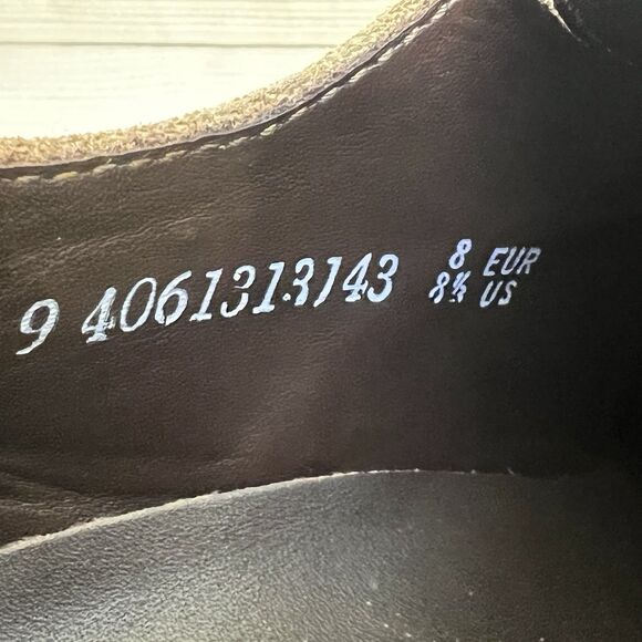 Mephisto Air Jet Derby Mens 8.5 Tan Brown Suede Wingtip Brogue Oxford Dress Shoe - Picture 12 of 14